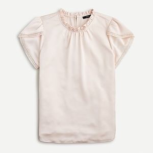 J.Crew tulip-sleeve ruffle neck top
